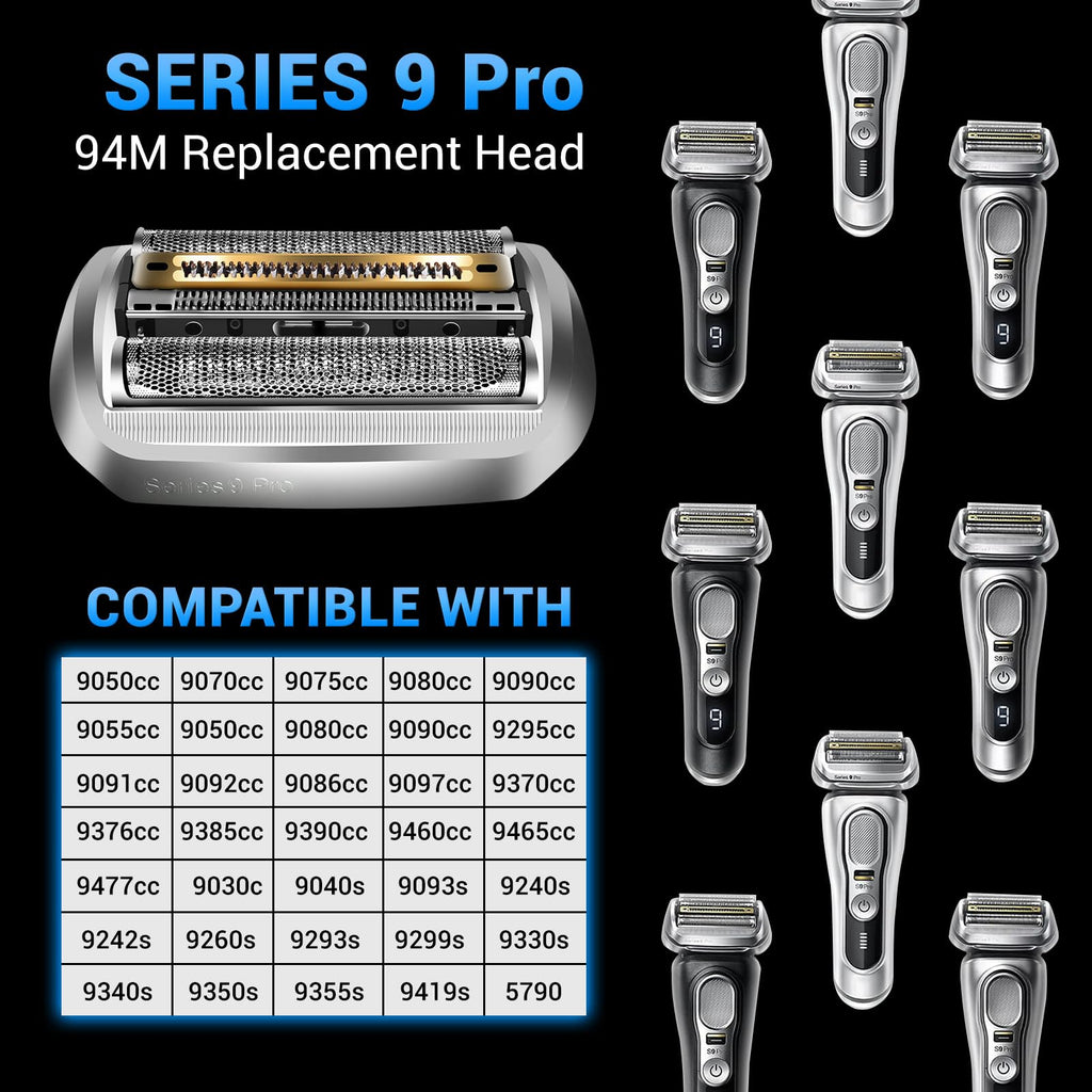 94M Series 9 Shaver Replacement Head,Compatible with S9 Sport Electric Razors 290cc,9291cc,9370cc,9376cc,9293s,9385cc,9390cc,9330s,9296cc