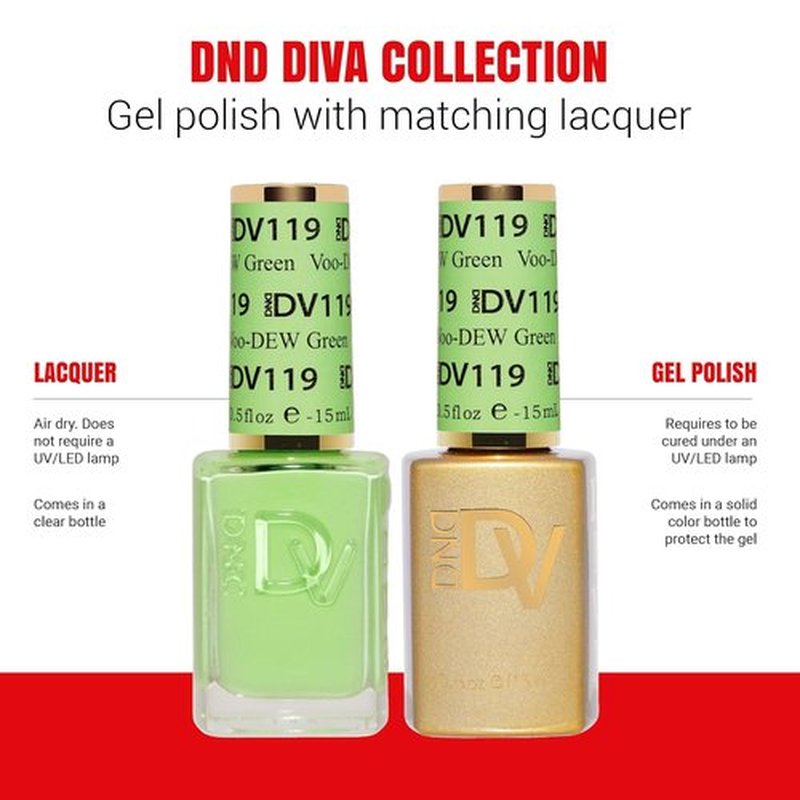 DND Diva Gel Polish Set - Soda Poppin Collection | UV/LED Gel & Air Dry Nail Lacquer Duo - 0.5 Fl Oz Each