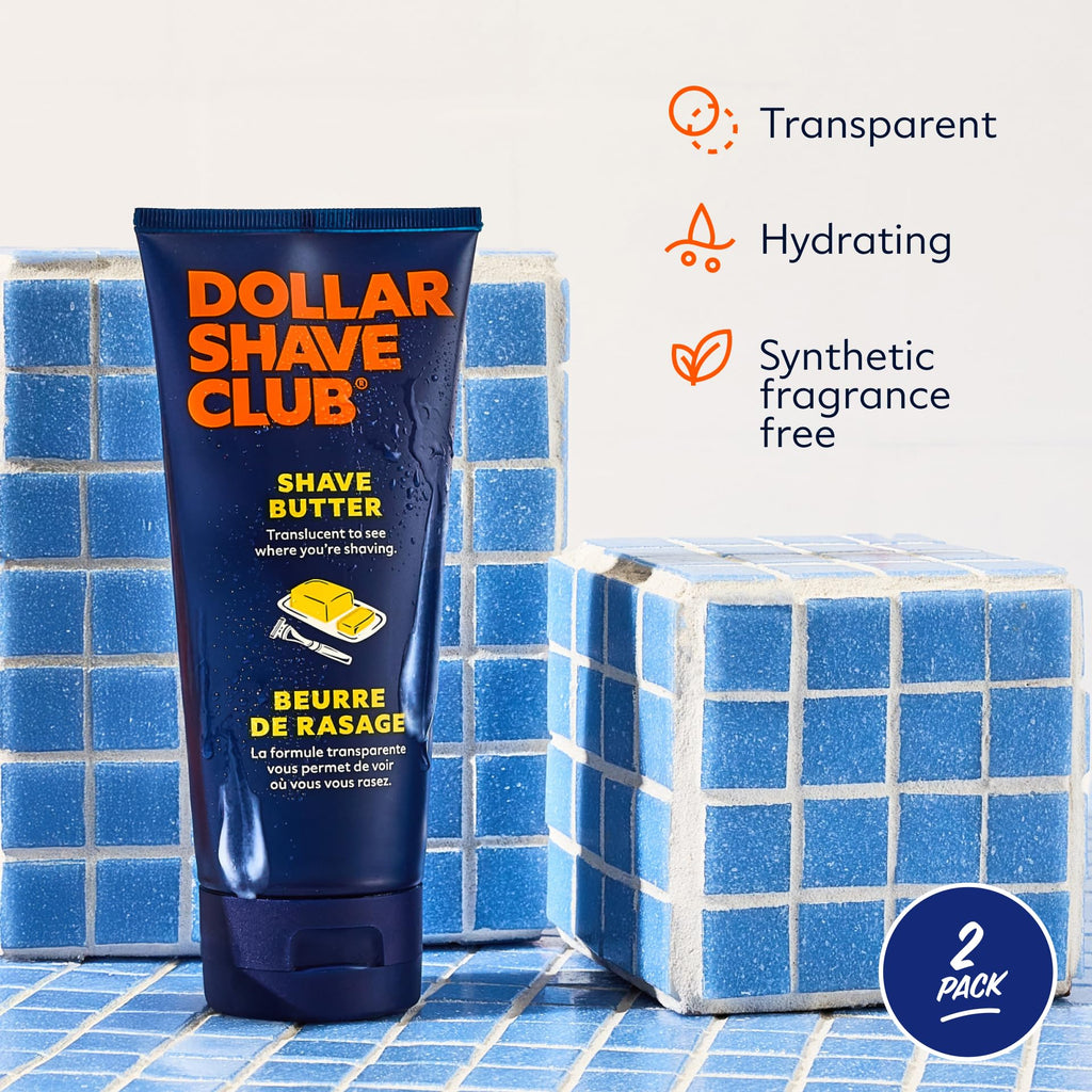 Dollar Shave Club | Shave Butter 6 ounce (1 Pack) | Translucent Shaving Cream for Sensitive Skin
