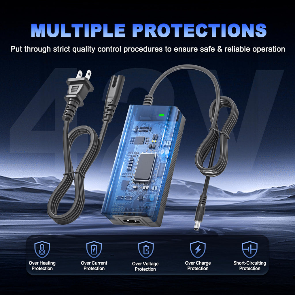 42V 2A Scooter Charger Compatible with Gotrax GXL V2, G2, G3, G4, Apex, Eclipse, Rival, XR Elite, Tour XP Electric Power Supply Compatible with Gotrax Alpha XL Charger