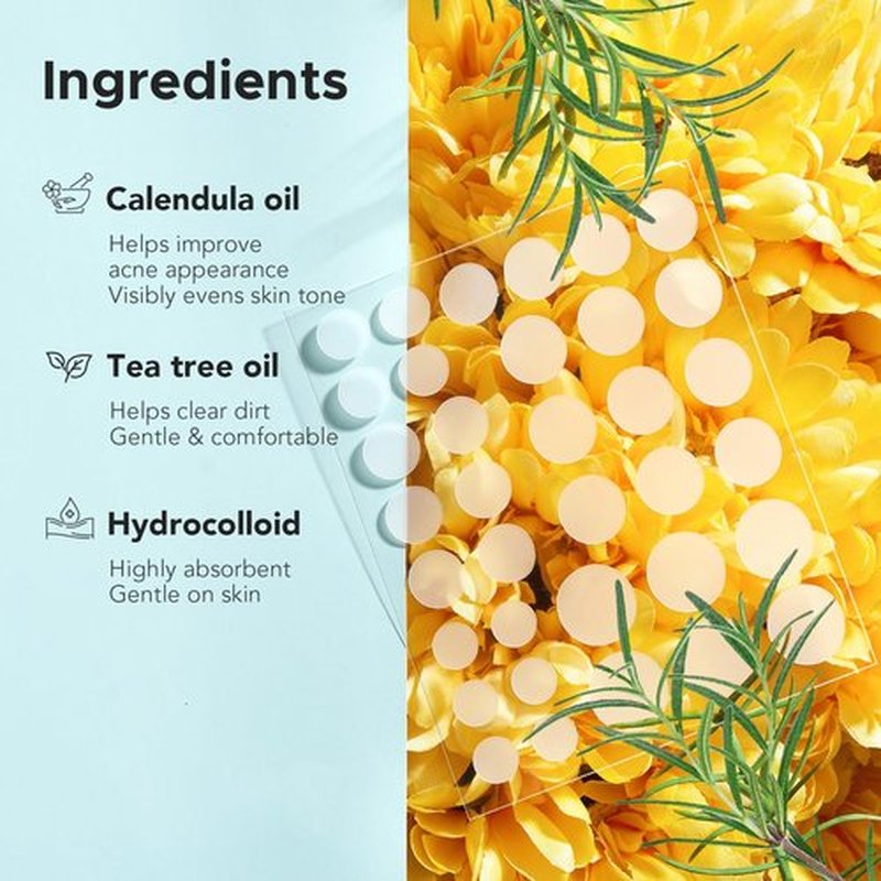 TKTK Pimple Patch Acne Patch, 4 Sizes 420 Patches Acne Absorbing Cover Patch, Hydrocolloid Invisible Acne Patches For Face Zit Patch Acne Dots Tea Tree, Calendula Oil - 3 Pack