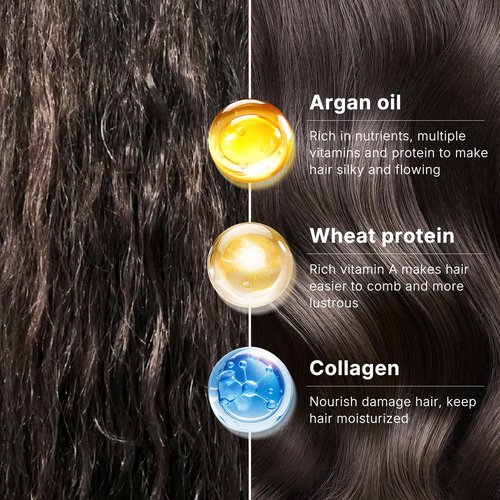 Karseell Travel Shampoo and Conditioner Set With Collagen Hair Mask, 3 Piece Carry On Vacation Kit, 70 Ml 70 Ml 100 Ml
