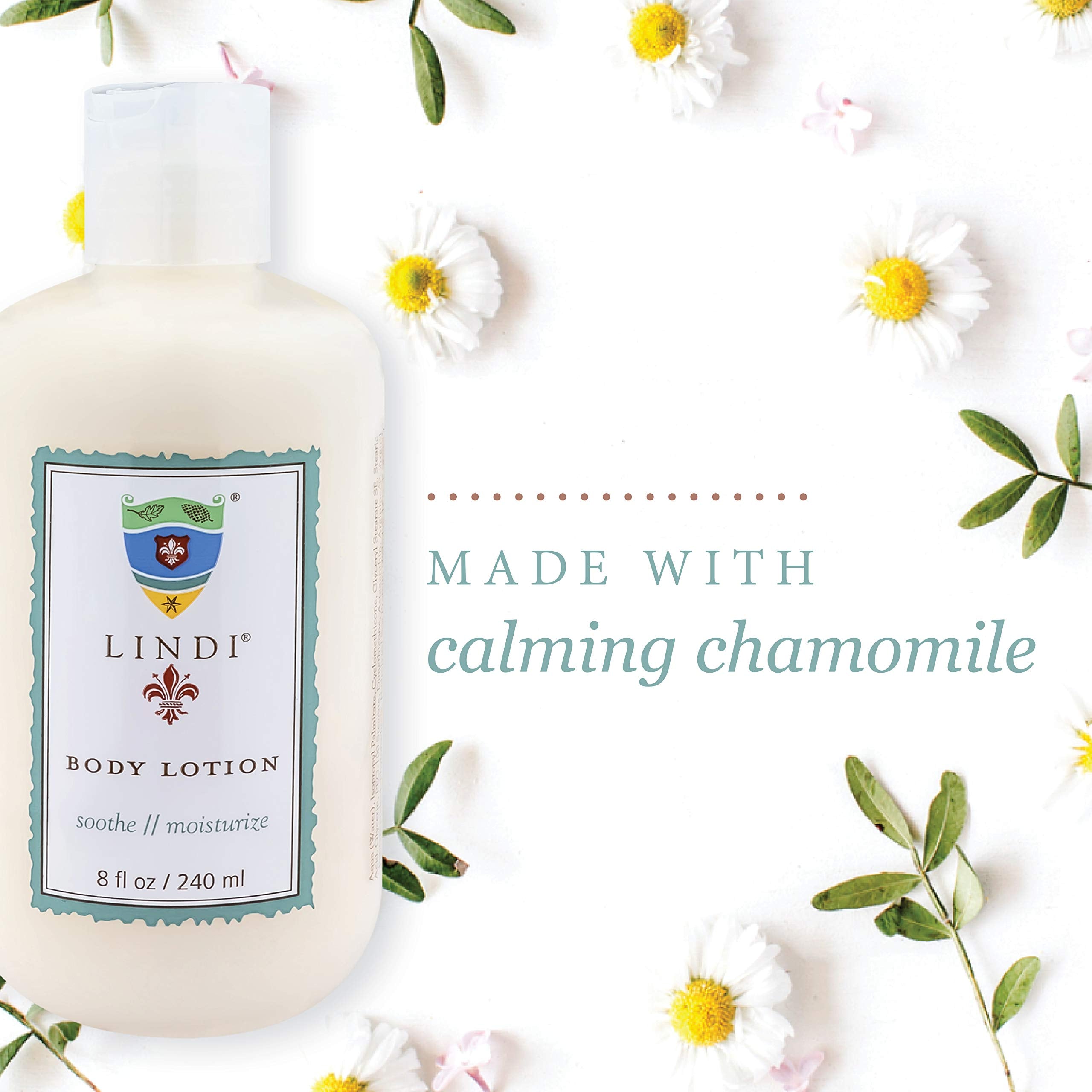 Lindi Skin Body Lotion — Luxurious Lotion for Sensitive, Reactive & Compromised Skin · Rare Botanicals, Antioxidant-Rich, Hypoallergenic · The Original Lotion for Cancer Patients Since 2003. 8 fl oz