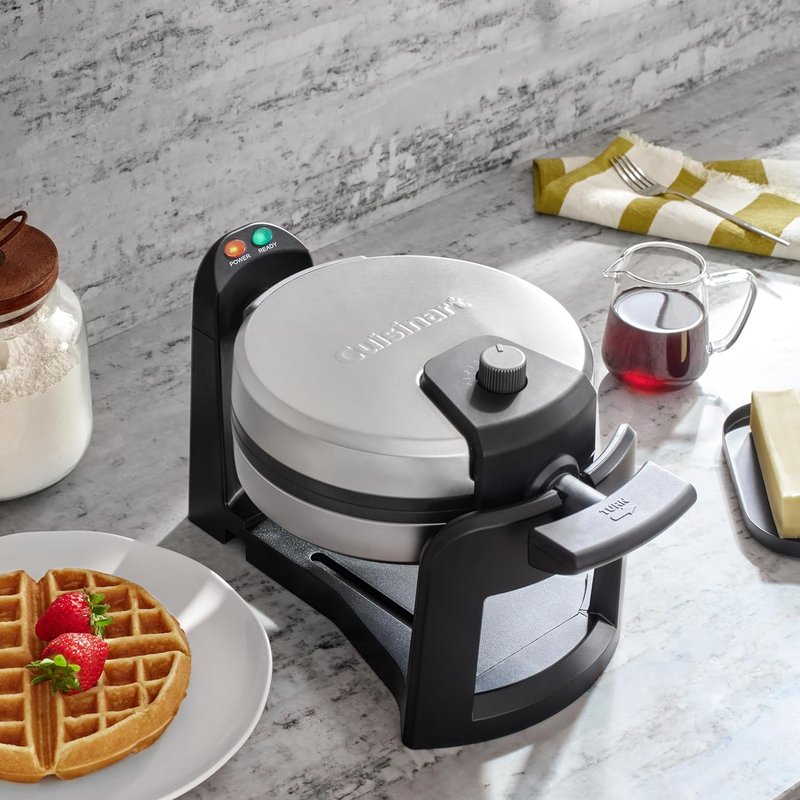 Cuisinart Belgian Waffle Maker - 1" Thick Round Waffles | Perfect for Breakfast Delights