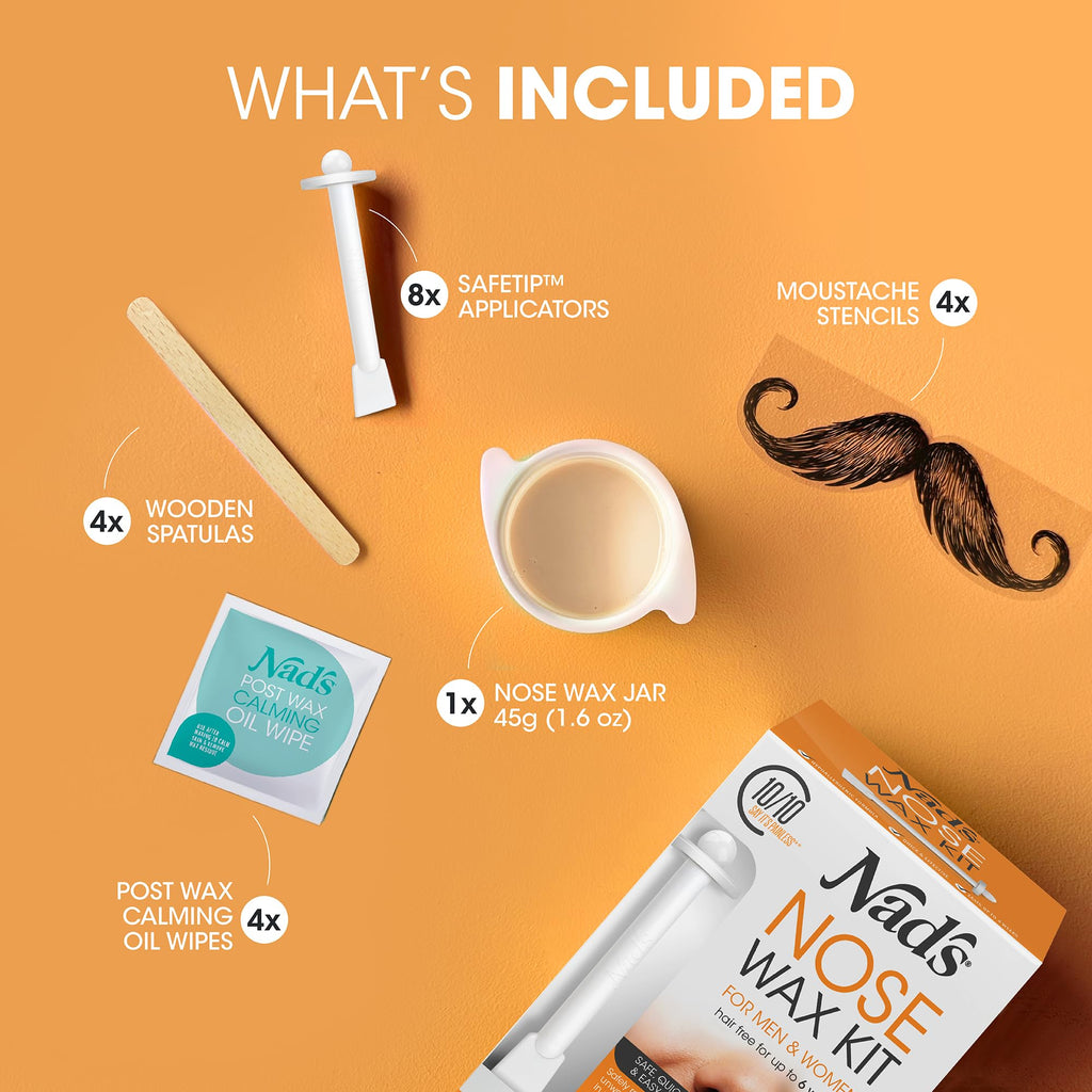 Nad's Nose Wax Kit for Men & Women - Waxing Kit for Quick & Easy Nose Hair Removal,(Pack of 3)