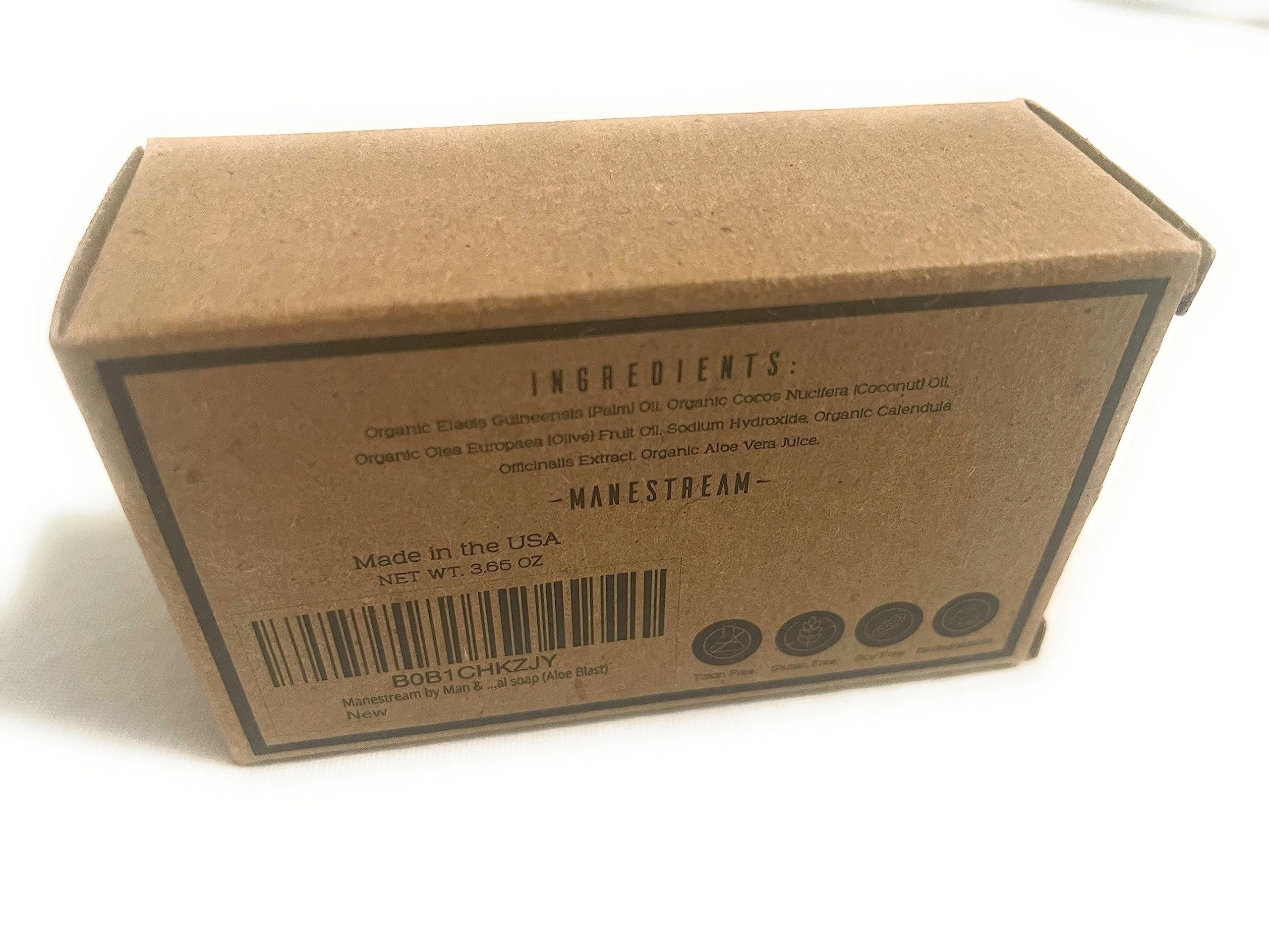 MAN & MANE Manestream Long Lasting, Mild Scented Lavender Rosemary 2-in-1 Skin and Shampoo Bar Cocoabutter, AloeVera, Natural Handmade