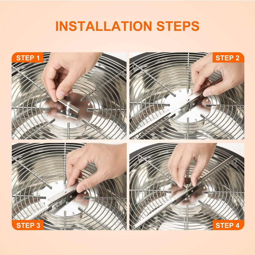 iPower 16-Inch Leaf Bowl Trimmer Twisted Spin Cut for Plant Bud and Flower with Upgraded Gears 6.5” Gardening Hand Pruner Included, Kit, Silver&Orange