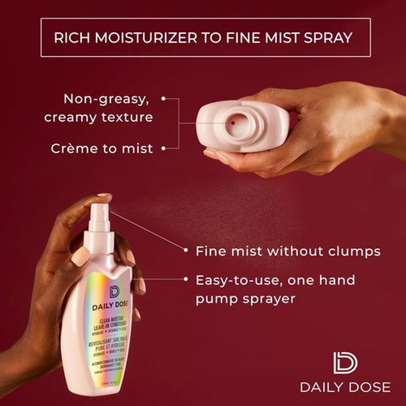 DAILY DOSE Award-Winning Leave-In Conditioner (8.5oz + 2oz Duo) Hair Detangler Spray (Award Winning), Paraben Free, Phthalates Free, Cruelty Free, Vegan