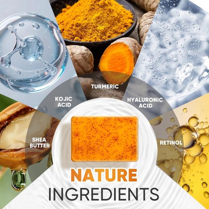 OAKDOLCHE 25P Turmeric Kojic Acid Soap Gift Set, Individually Wrapped (80g) | Infused with Retinol, Collagen & Vitamin E, SLS Free Gentle Care for Face/Body, Suitable for Party & Holiday Gifting