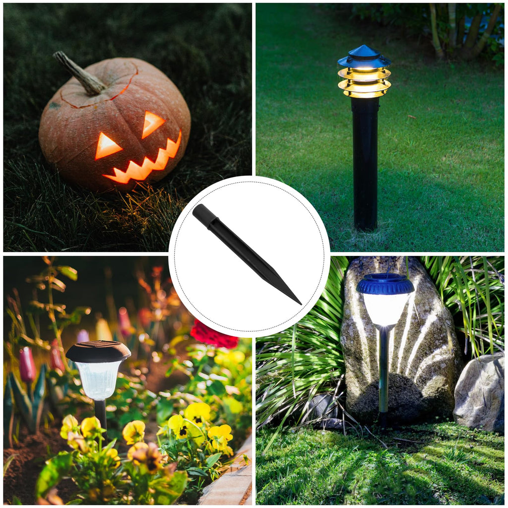 10pcs Plastic Ground Spikes, Solar Torch Lights, Stake Spikes Plug Replacement for Garden Lawn Light, Suitable for 0.63 Inch Diameter
