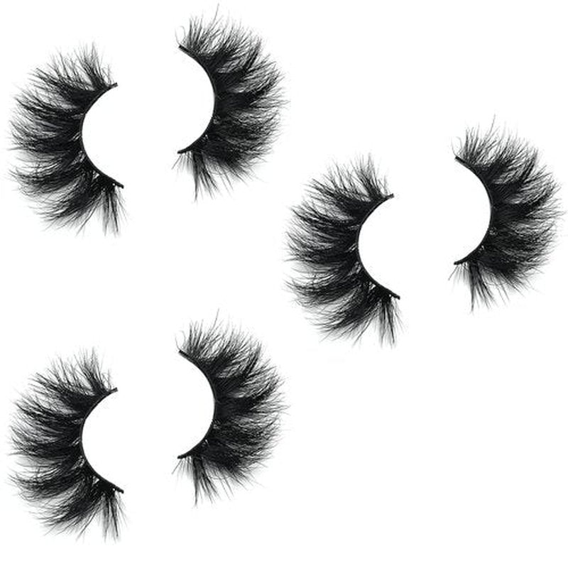 Mink Lashes Mikiwi Eyelashes, 5D Super Fluffy Long Dramatic Eyelashes, Thick HandMade Full Strip Lashes, Cruelty-Free Lash 20-22MM