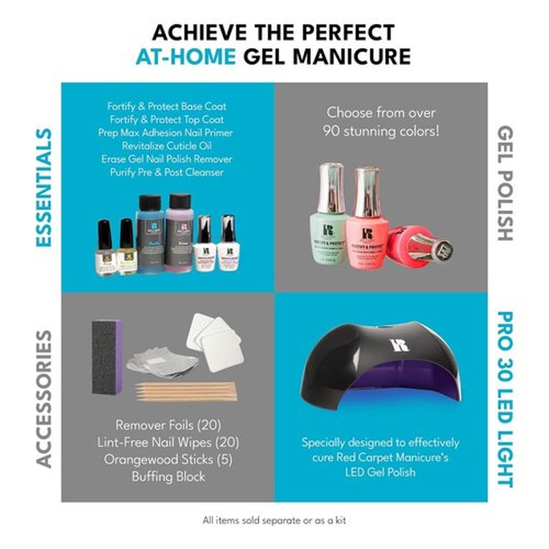 RC Red Carpet Manicure Purify Pre & Post Gel Cleanser - Removes Tacky Residue for High-Shine Finish | 4 Fl. Oz.