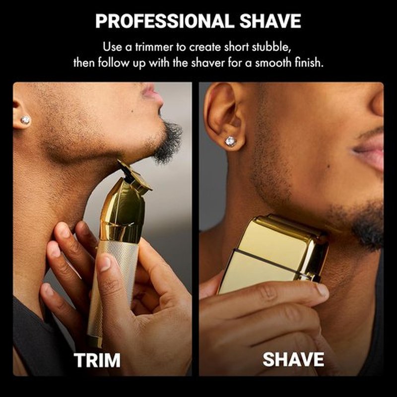 BaBylissPRO METALFX Double Foil Shaver - Portable Cordless Electric Razor for Close Shaving
