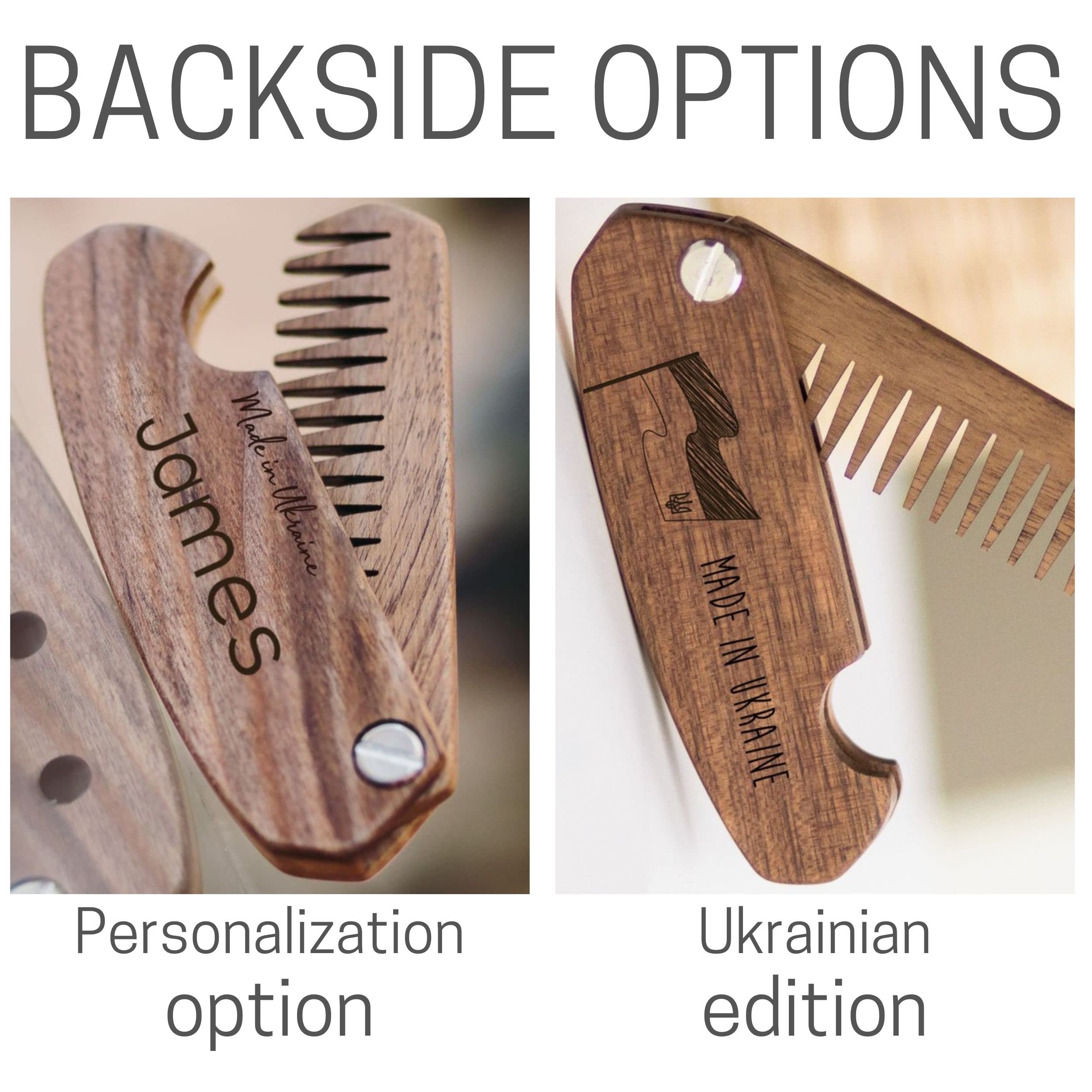 Beard Comb Personalized Gifts (Walnut, Skull)