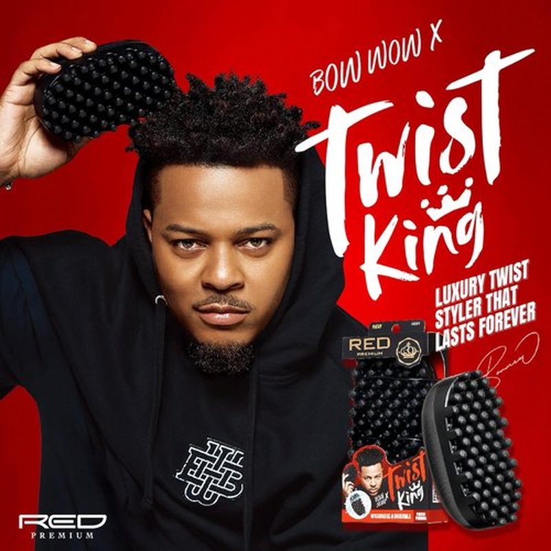 Red by Kiss Bowwow Twist King - Premium Luxury Twist Styler Comb Brush for Afro & Curly Hair | Durable & Washable