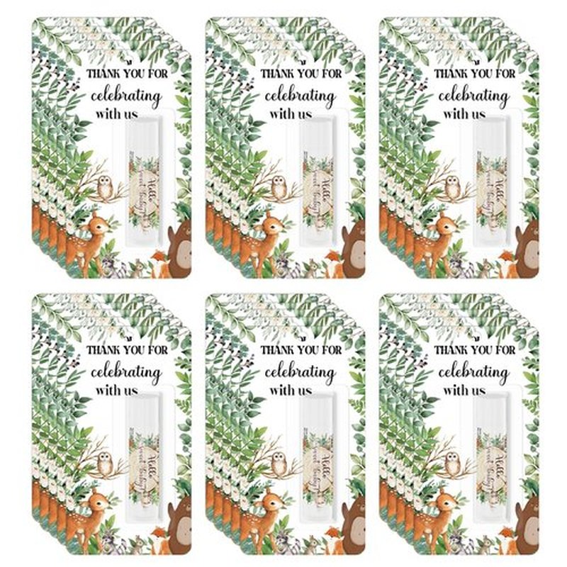 30 Pack Jungle Animal Baby Shower Favors Lip Balms Bulk, Baby Showers Games Prizes Party Gifts, Gender Reveal Favors, Babys Showers Birthday Party Supplies Basket Gift Stuffers
