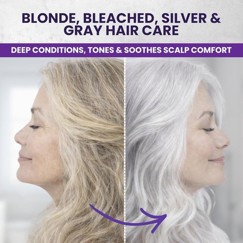 KESMEDIK Tea Tree Hair Mask Toner - Deep Conditioner with Argan Oil for Dry, Damaged, Bleached & Gray Hair | Relieves Itchy Scalp, Removes Brassy Tones