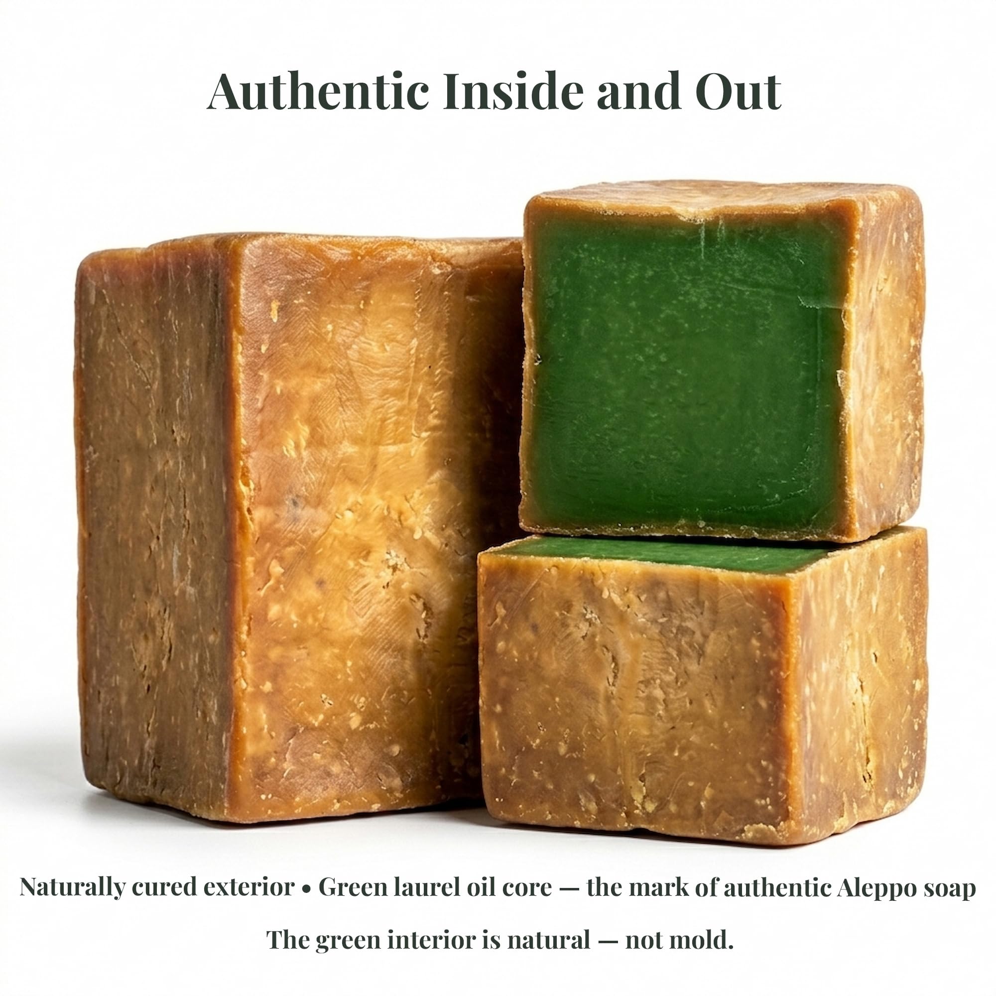 Sobeautis Natural Aleppo Soap - 100% Pure Olive Oil, Handmade & Gentle on Skin, Moisturizing for Sensitive & Oily Skin, Eco-Friendly & Vegan, Versatile for Face, Body & Hair