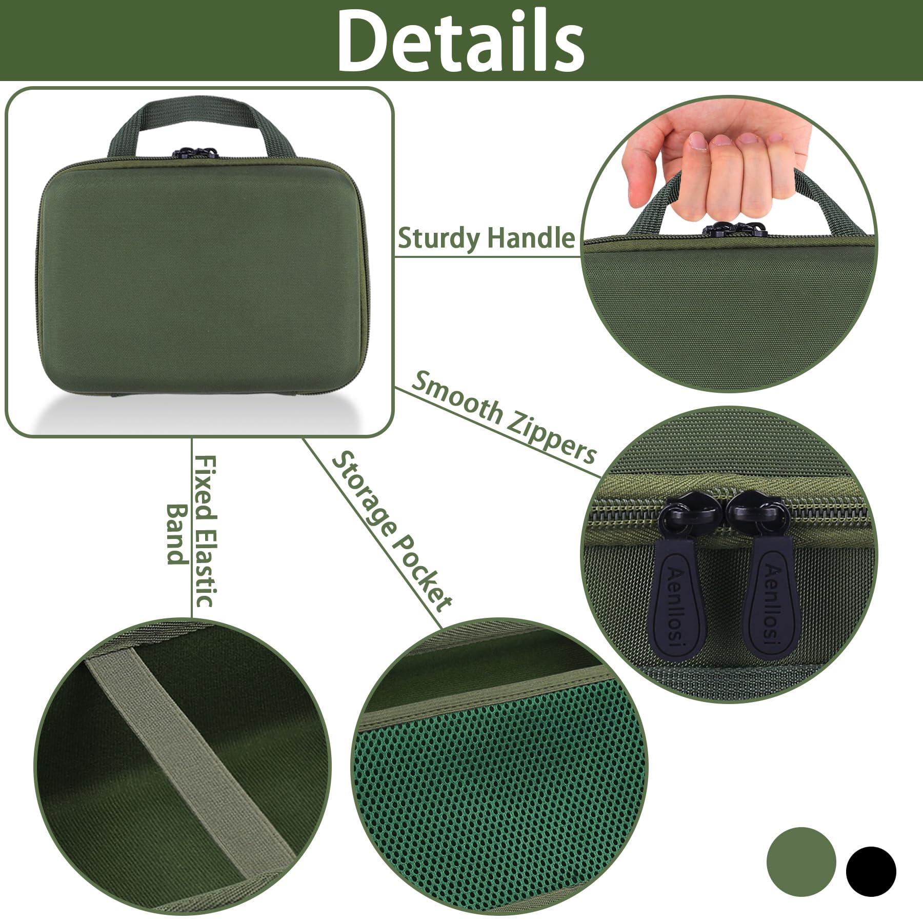 Aenllosi Hard Carrying Case Compatible with INSTAX WIDE 400 Instant Camera, Fujifilm Wide 400 Camera Protective Case, Green (Case Only)