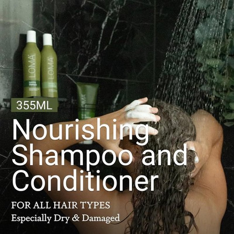 Loma Hair Care Nourishing Shampoo & Conditioner Duo - Hydrating Formula for All Hair Types