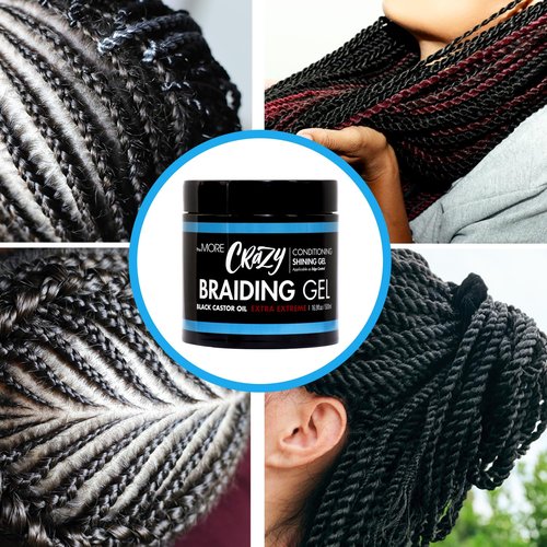 The MORE Styling, Braiding and Twisting Gel, Extra Extreme Hold for All Hair Types, 16.9 Fl Oz, Clear, Nourishes Scalp, Promotes Hair Growth