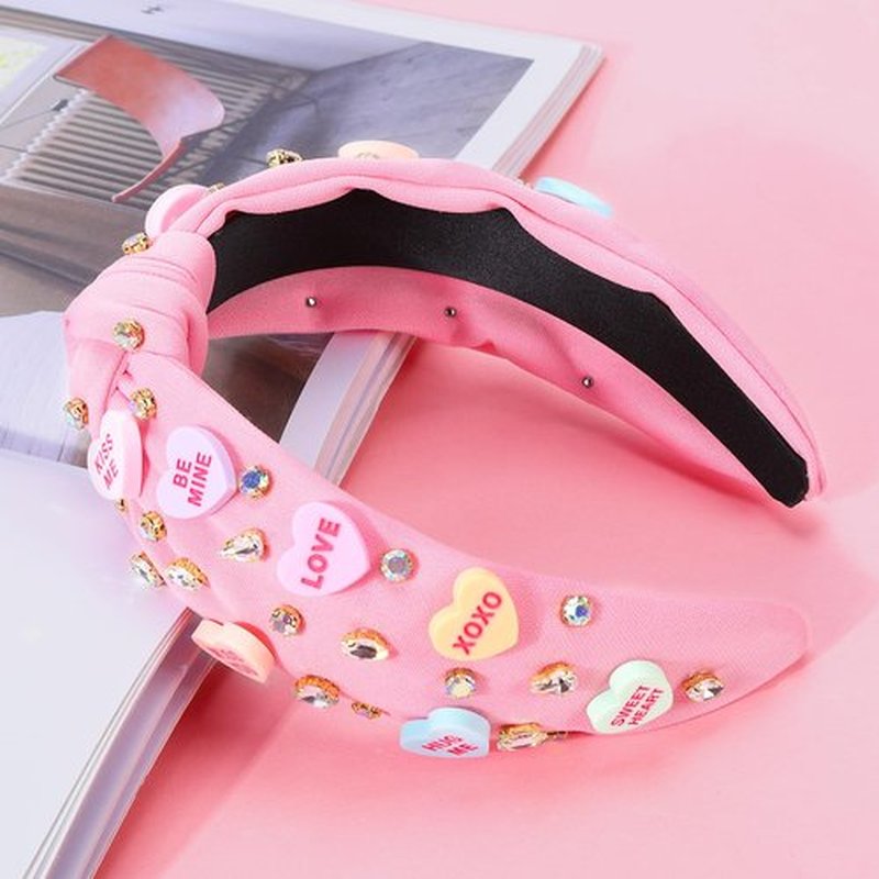 DATANSUN Valentines Headband【Adjustable】【Lightweight】【Premium Material】 Valentines Day Accessories For Women，Pink