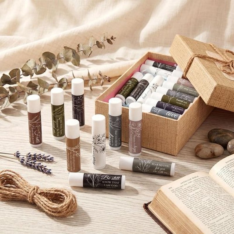 Skiennix 50 Pcs Christian Lip Balm Set - Perfect Religious Gifts for Easter & Mother's Day | Moisturizing Party Favors