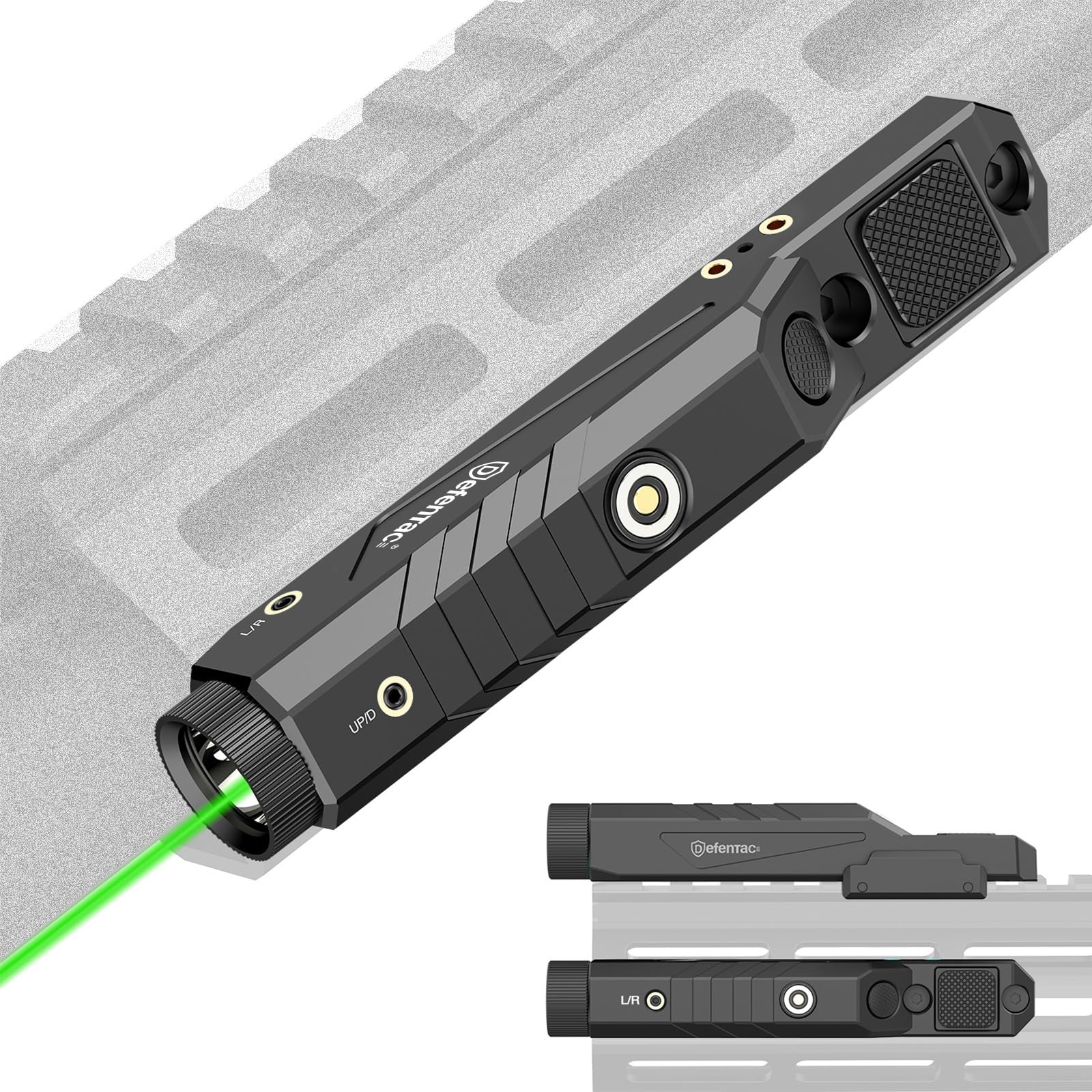 DEFENTAC 1600 Lumens Green Laser Light Combo for Rifle