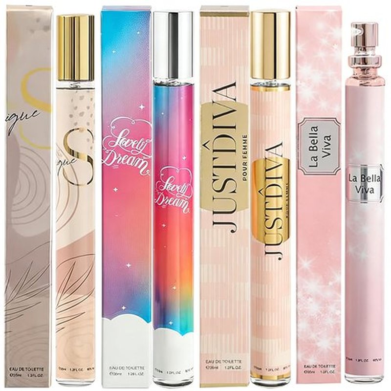 Skiennix 4-Pack Women's Perfumes - Travel Size Natural Fragrances | Perfect Mother's Day Gifts