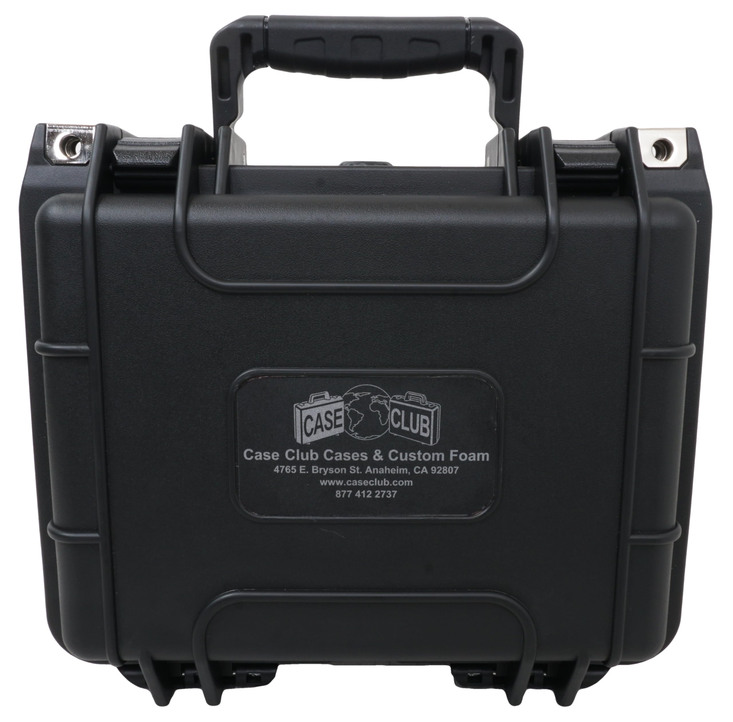 Case Club 8 External Hard Drive Case. Waterproof, Airtight, & Heavy Duty. Includes Pressure Relief Valve, Folding Handle, Padlock Holes, O-Ring Seal.