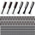 Baderke 200 Pcs Hair Brushes Bulk Combs Set for Homeless Individually Wrapped Bulk Brush Widen Combs for Curly Hair Suitable for Women Men Shelter Nursing Hotel Church Charity Supply(Black)