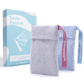 myHomeBody Soap Pocket for Gentle Exfoliating, Lather Mesh Bag, Body Scrubber Exfoliator, Pouch for Shower, Leftover Bits Saver, Light Blue, Gray - 2 Pack