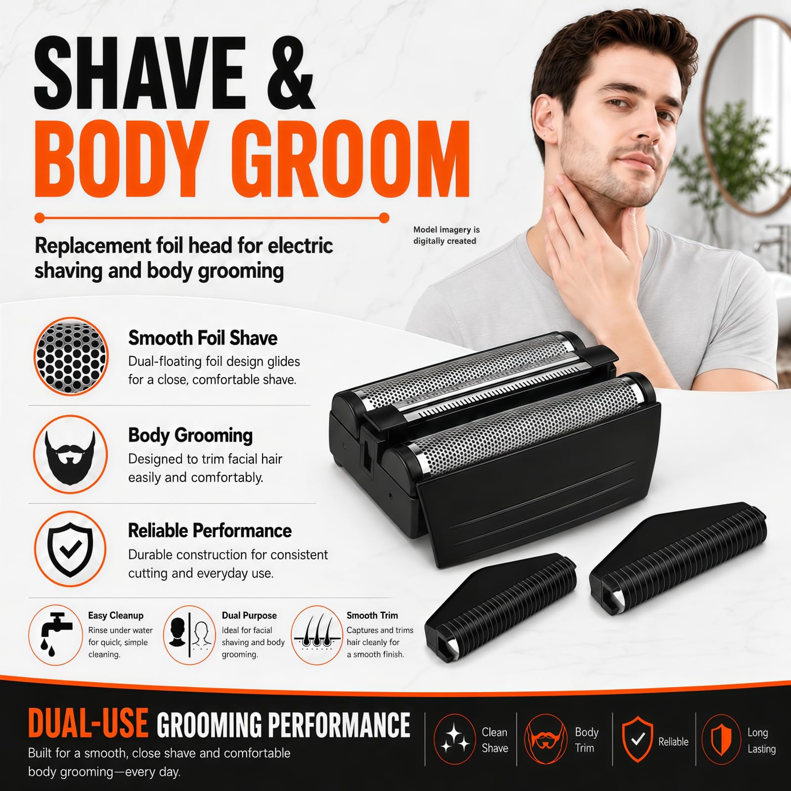 Shave Foil & Cutters Head Compatible with Remington F4900 F5800 F7800 Blade