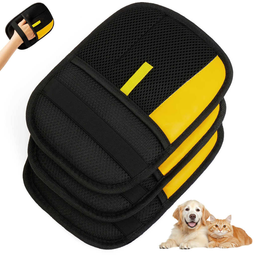 febnwn 3Pcs Pet Hair Removal Glove for Cats & Dogs, Reusable Electrostatic Pet Hair Gloves,Pet Hair Remover, Newly Upgraded Pet Hair Removal Tool for Car Seat,Clothing,Carpet,Couch