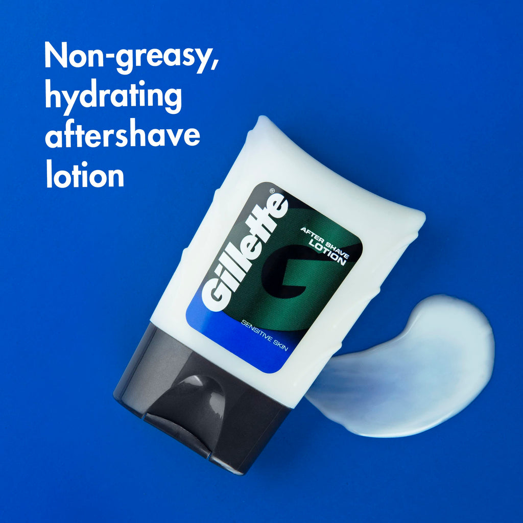 Gillette After Shave Lotion for Men, Aftershave for Men, Hydrating Moisturizer for Sensitive Skin,Light Fragrance, 2.5 oz, Pack of 6, After Shave,Aftershave, Mens Aftershave, After Shave Balm for Men