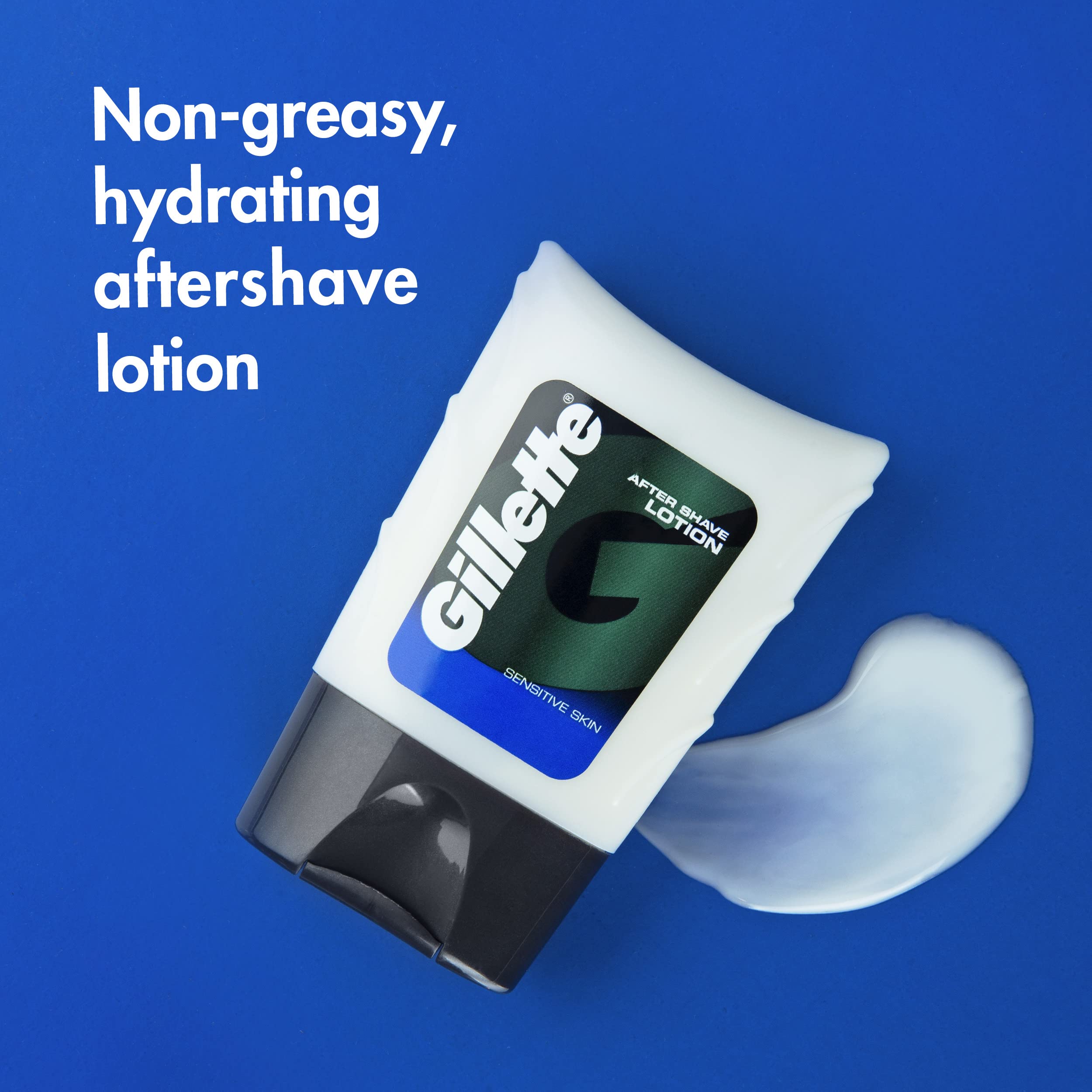 Gillette After Shave Lotion for Men, Aftershave for Men, Hydrating Moisturizer for Sensitive Skin,Light Fragrance, 2.5 oz, Pack of 6, After Shave,Aftershave, Mens Aftershave, After Shave Balm for Men