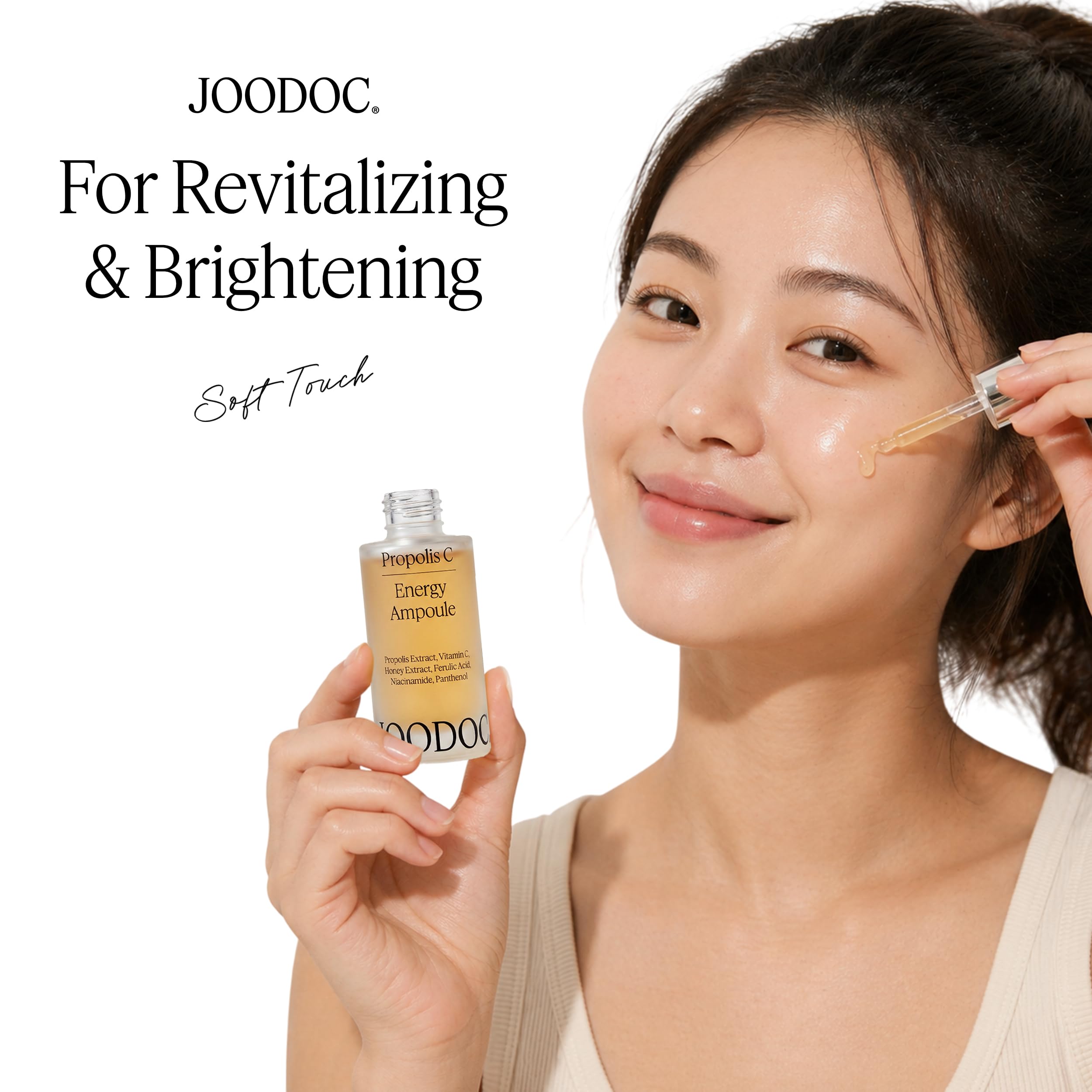 JOODOC Propolis C Energy Ampoule 30ml | Anti-oxidant, Deep Glow, Pore Tightening | Triple Propolis Extract 71%+Niacinamide 3%+vitamin C | Korea Derma-skincare