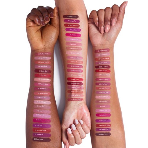 FARMASi Make Up Matte Liquid Lipstick, Long-Lasting and Ultra-comfortable, High-Impact, Lightweight, Organic, Pure Pigments (Wild Rose)