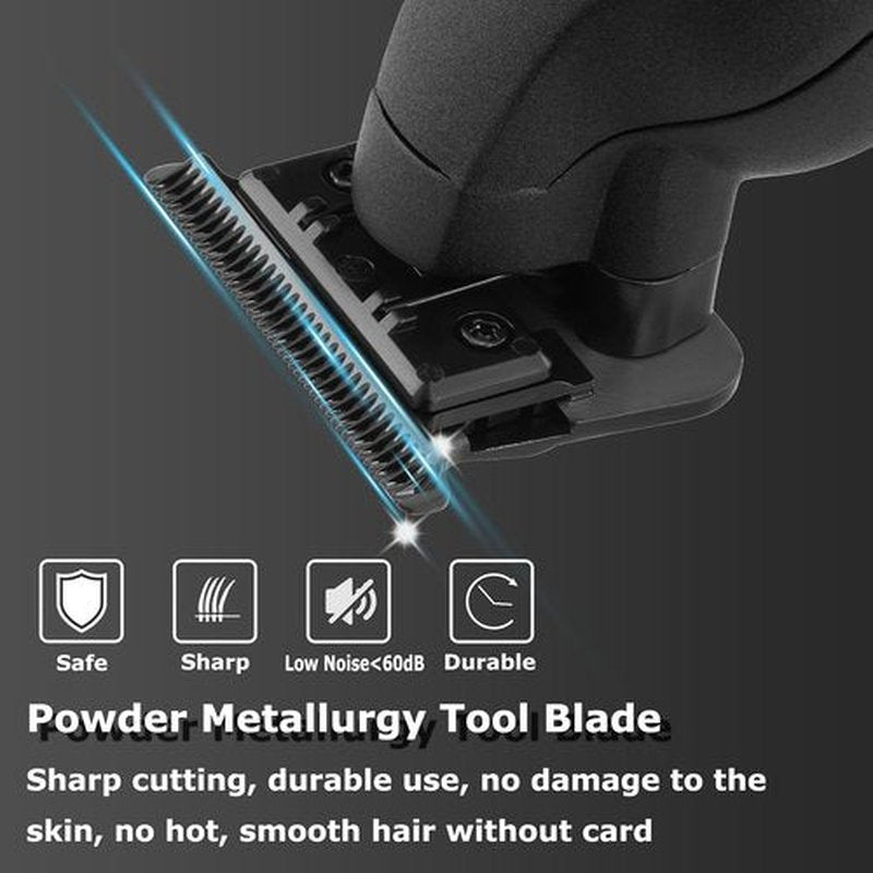 KEMEI 2293 Professional Hair & Beard Trimmer - Cordless T Blade Clippers for Barbers