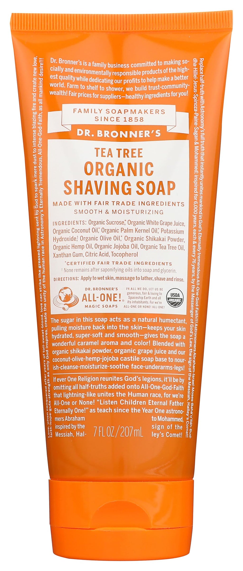 Dr Bronners, Shave Gel Tea Tree Organic, 7 Fl Oz