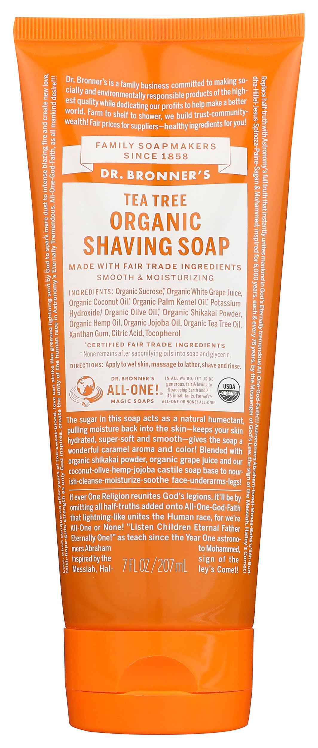 Dr Bronners, Shave Gel Tea Tree Organic, 7 Fl Oz