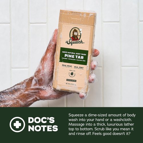 Dr. Squatch Men's Body Wash - Nourishing & Cleansing Shower Gel - Coastal Mist + Summer Citrus (14 oz, 2-Pack)
