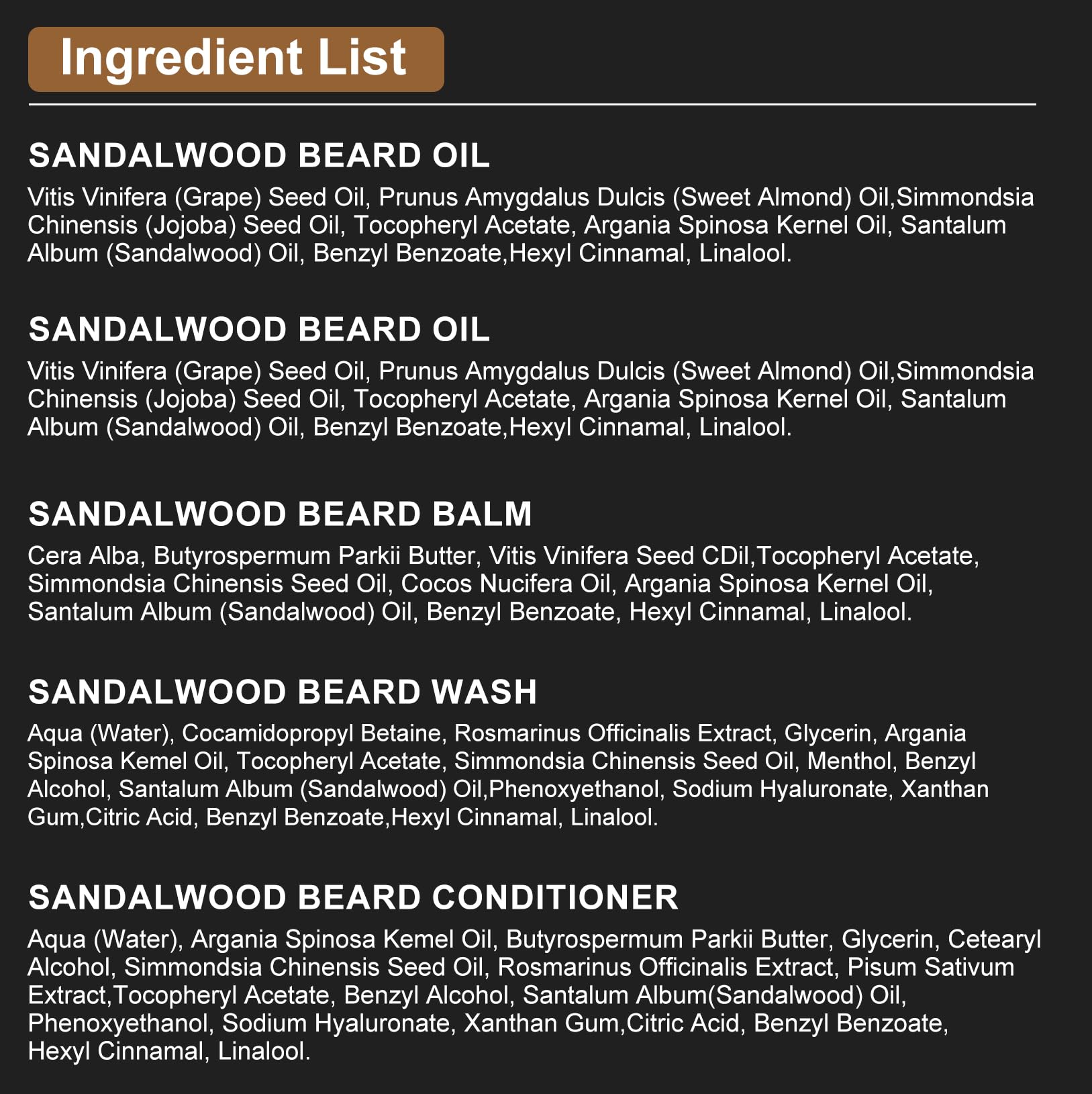 XIKEZAN Beard Kit for Men Grooming & Care w/Sandalwood-Soften,Soothe Beard