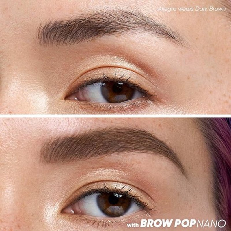 Kosas Brow Pop Nano - Ultra-Fine 1mm Brow Pencil for Natural-Looking Eyebrows - Dark Brown