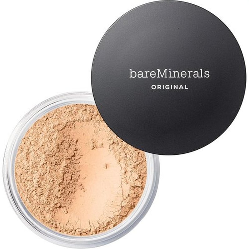 bareMinerals Original Loose Powder Foundation - SPF 15, Talc-Free, Vegan Makeup + Foundation Brush Bundle