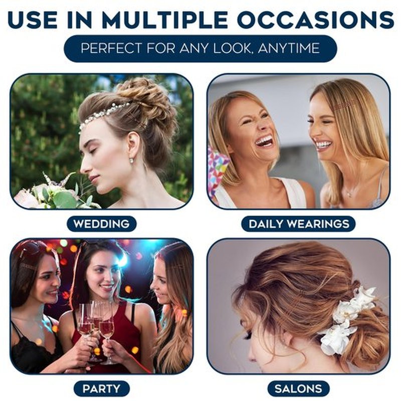 300 Pack Brown Bobby Pins Set by Luxurecourt, 3 Assorted Sizes of Large and Small Premium Bobby Pins + Regular Size U Shaped Hair Pins for Buns, Updo Style - Nonslip with Rounded Ends.