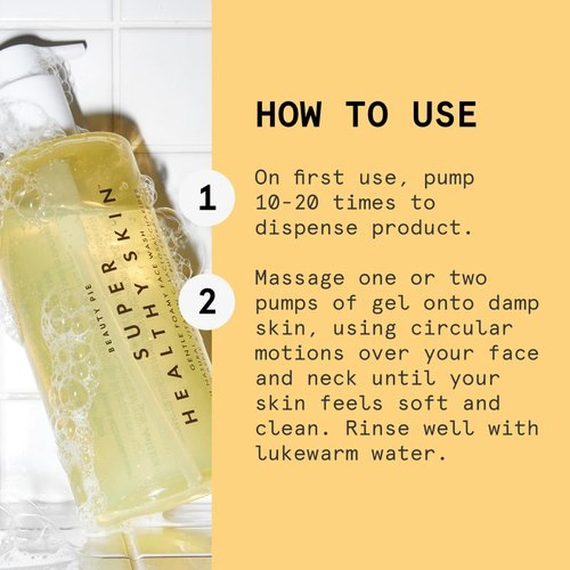 Beauty Pie Super Healthy Skin Foamy Face Wash – Jumbo Size, 15.5 oz Cleanser for Acne‑Prone, Oily, Combination & Sensitive Skin – Gentle, Hydrating, Deep‑Cleansing Formula