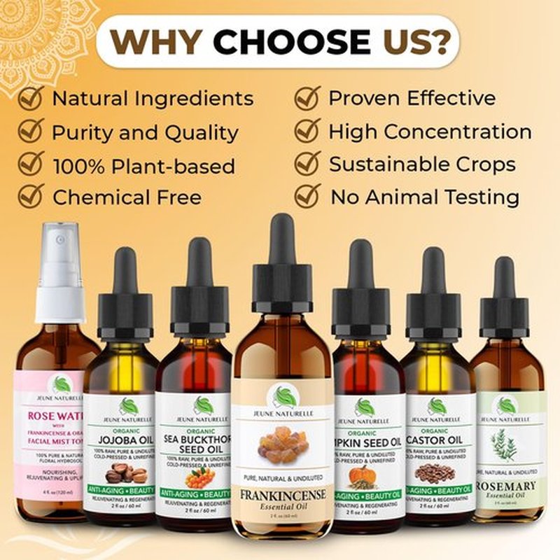 Frankincense Essential Oil - 100% Pure, Natural, Therapeutic Grade Frankincense Oil for Skin, for Body, for Hair (4 Oz)