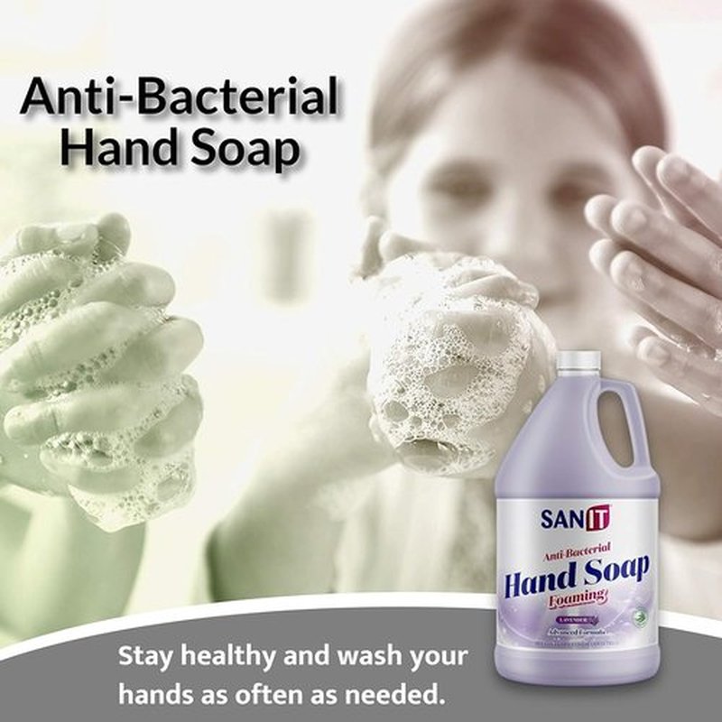Sanit Antibacterial Foaming Hand Soap Refill - Aloe Vera & Moisturizers - Lavender, 1 Gallon
