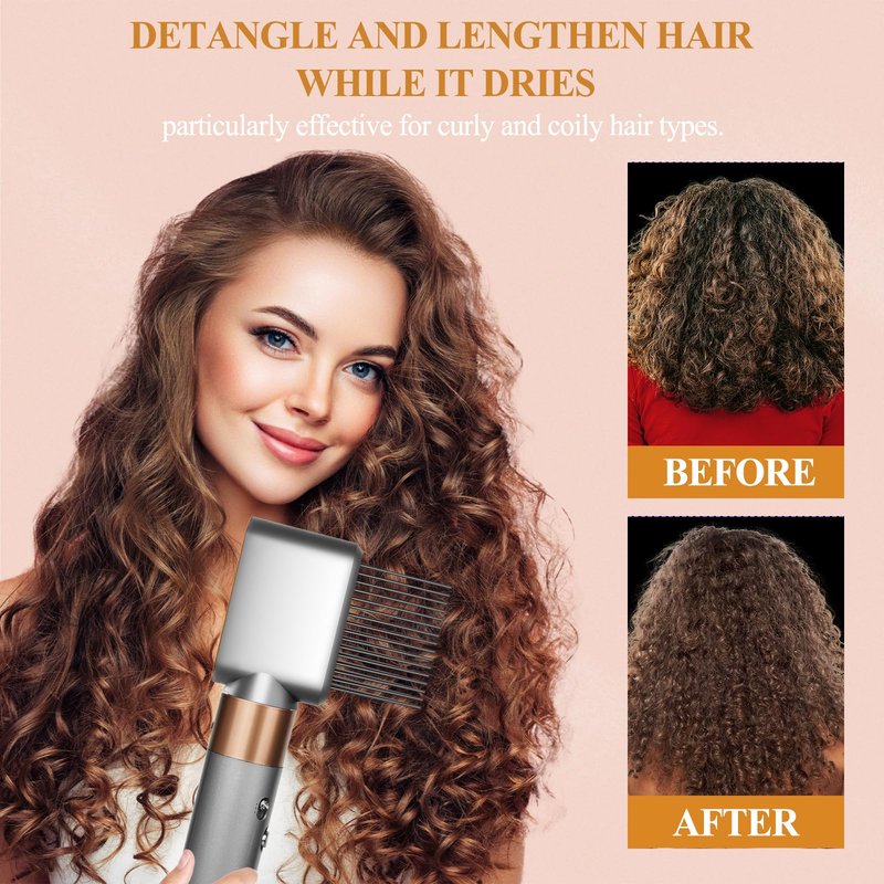 YTCHYYSK Wide Tooth Comb Nozzle Attachment for Dyson Airwrap Nickel/Copper, Pre-Styling Dryer for Create Length, Add Volume, and Enhance Texture, Part No.971894-04